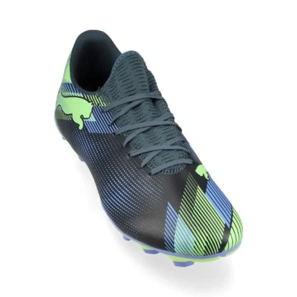 Puma Future 7 Play FG/AG Lights Out - Gray Skies/Elektro Purple/Fizzy Apple/Puma White - Image 5