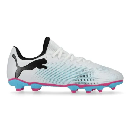 Puma Future 7 Play FG/AG Phenomenal - White/Black/Poison Pink Kids - Image 1