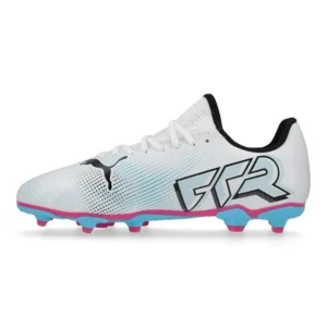 Puma Future 7 Play FG/AG Phenomenal - White/Black/Poison Pink Kids - Image 3