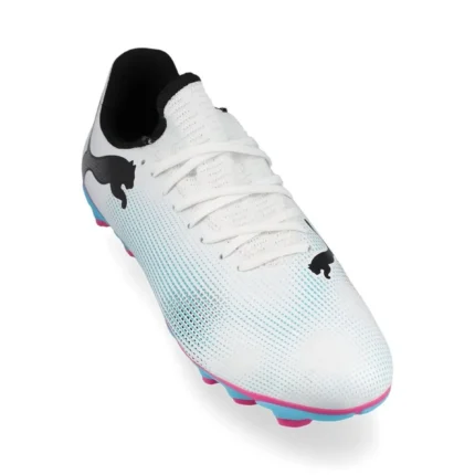 Puma Future 7 Play FG/AG Phenomenal - White/Black/Poison Pink Kids - Image 5