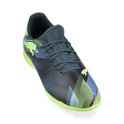 Puma Future 7 Play IT Lights Out - Gray Skies/Elektro Purple/Fizzy Apple/Puma White Kids - Image 5