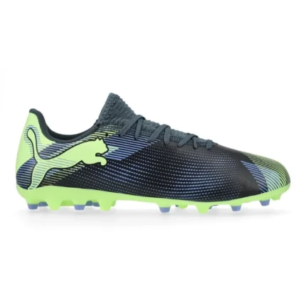 Puma Future 7 Play MG Lights Out - Gray Skies/Elektro Purple/Fizzy Apple/Puma White Kids - Image 1