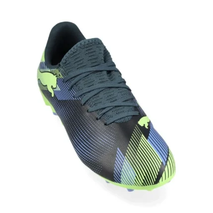 Puma Future 7 Play MG Lights Out - Gray Skies/Elektro Purple/Fizzy Apple/Puma White Kids - Image 5