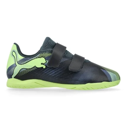 Puma Future 7 Play Velcro IT Lights Out - Gray Skies/Elektro Purple/Fizzy Apple/Puma White Kids - Image 1