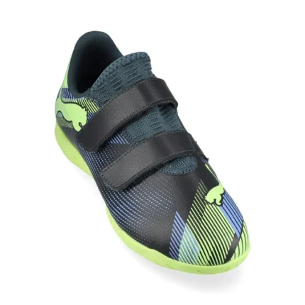 Puma Future 7 Play Velcro IT Lights Out - Gray Skies/Elektro Purple/Fizzy Apple/Puma White Kids - Image 5