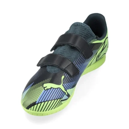 Puma Future 7 Play Velcro IT Lights Out - Gray Skies/Elektro Purple/Fizzy Apple/Puma White Kids - Image 7
