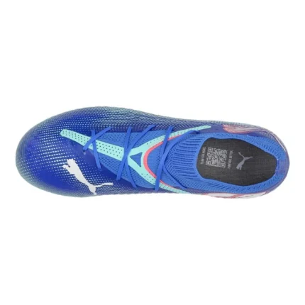 Puma Future 7 Pro FG/AG Formula - Bluemazing/Puma White/Electric Peppermint Kids - Image 4
