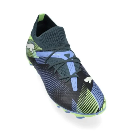 Puma Future 7 Pro FG/AG Lights Out - Gray Skies/Puma White/Fizzy Apple Kids - Image 5