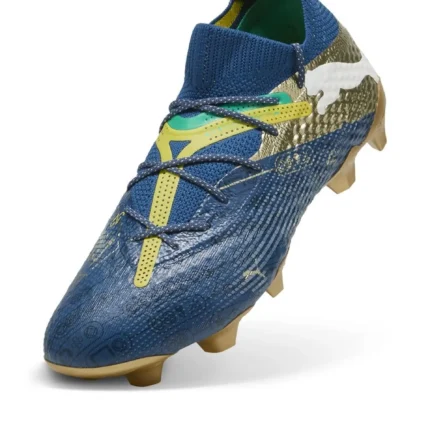 Puma Future 7 Ultimate FG/AG Njr Bna - Sailing Blue/Marine Blue/Pele Yellow/Grassy Green/Gold Limited Edition - Image 6