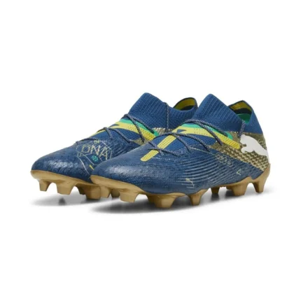 Puma Future 7 Ultimate FG/AG Njr Bna - Sailing Blue/Marine Blue/Pele Yellow/Grassy Green/Gold Limited Edition - Image 7