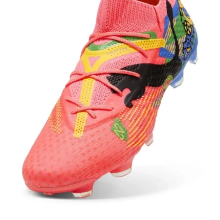 Puma Future 7 Ultimate FG/AG Njr Copa - Sunset Glow/Puma Black/Sun Stream/Puma Green/Bluemazing Limited Edition - Image 6