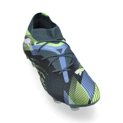 Puma Future 7 Ultimate Low FG/AG Lights Out - Gray Skies/Puma White/Fizzy Apple - Image 5