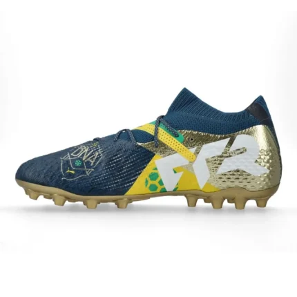 Puma Future 7 Ultimate MG Njr Bna - Sailing Blue/Marine Blue/Pele Yellow/Grassy Green/Gold Limited Edition - Image 3