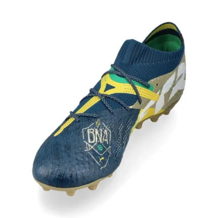 Puma Future 7 Ultimate MG Njr Bna - Sailing Blue/Marine Blue/Pele Yellow/Grassy Green/Gold Limited Edition - Image 7