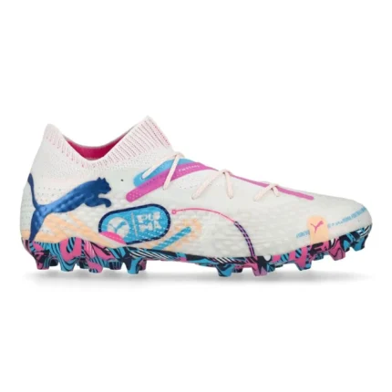 Puma Future 7 Ultimate MG Volume Up - White/Luminous Blue/Poison Pink/Fizzy Melon/Bluemazing - Image 1