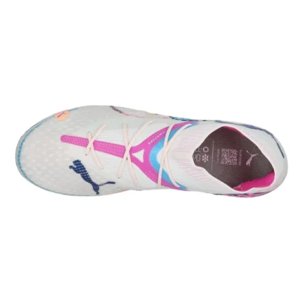 Puma Future 7 Ultimate MG Volume Up - White/Luminous Blue/Poison Pink/Fizzy Melon/Bluemazing - Image 4
