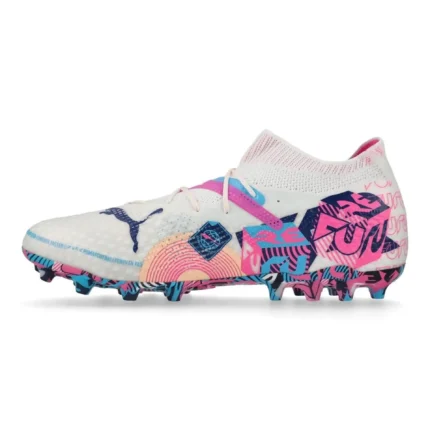 Puma Future 7 Ultimate MG Volume Up - White/Luminous Blue/Poison Pink/Fizzy Melon/Bluemazing - Image 3