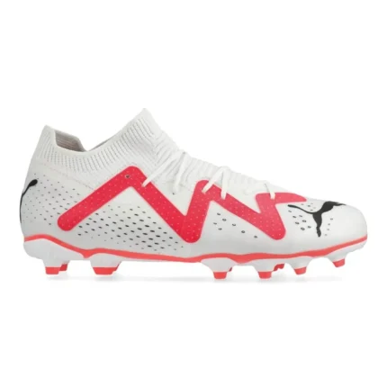 Puma Future Match FG/AG Breakthrough - White/Black/Fire Orchid Kids - Image 1