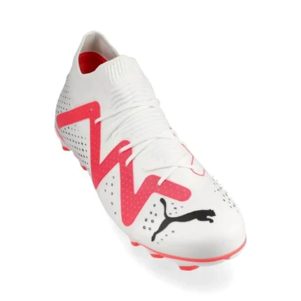 Puma Future Match FG/AG Breakthrough - White/Black/Fire Orchid Kids - Image 5