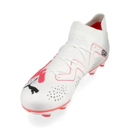 Puma Future Match FG/AG Breakthrough - White/Black/Fire Orchid Kids - Image 7