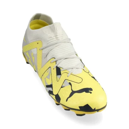 Puma Future Match FG/AG Voltage - Sedate Gray/Asphalt/Yellow Blaze Kids - Image 5