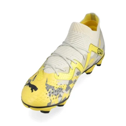 Puma Future Pro FG/AG Voltage - Sedate Gray/Asphalt/Yellow Blaze Kids - Image 7