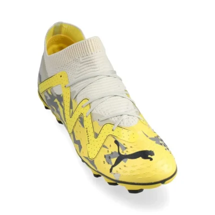 Puma Future Pro FG/AG Voltage - Sedate Gray/Asphalt/Yellow Blaze Kids - Image 5