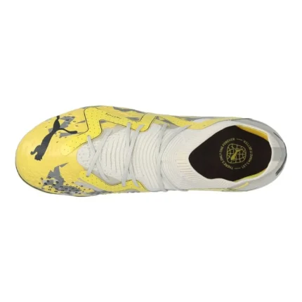 Puma Future Pro FG/AG Voltage - Sedate Gray/Asphalt/Yellow Blaze Kids - Image 4