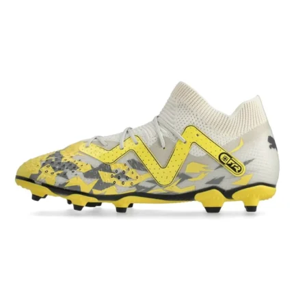 Puma Future Pro FG/AG Voltage - Sedate Gray/Asphalt/Yellow Blaze Kids - Image 3