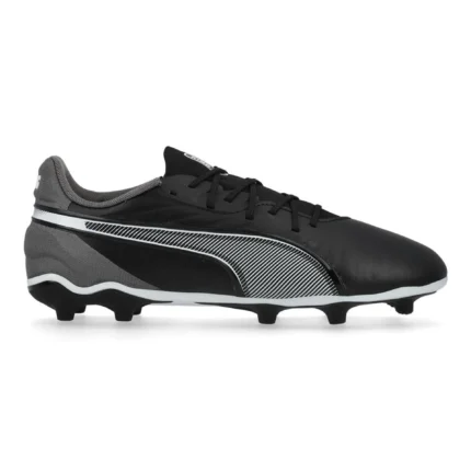 Puma King Match FG/AG Eclipse - Black/White/Cool Dark Gray Kids - Image 1