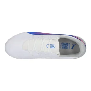 Puma King Match FG/AG Formula - White/Bluemazing/Flat Light Gray Kids - Image 4