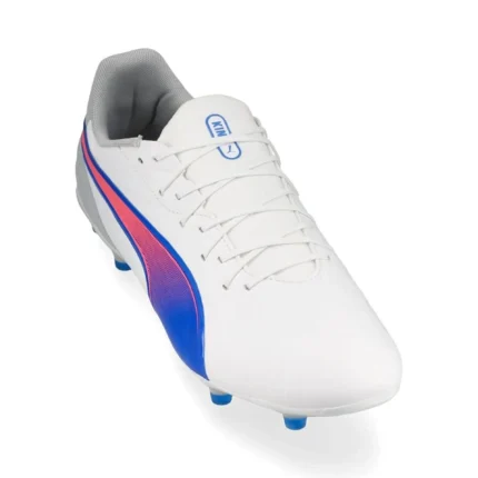 Puma King Match FG/AG Formula - White/Bluemazing/Flat Light Gray - Image 5