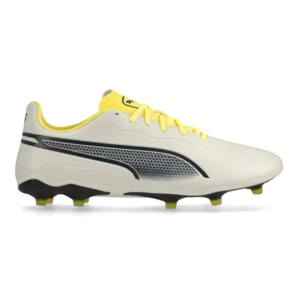 Puma King Match FG/AG Voltage - Alpine Snow/Asphalt/Yellow Blaze - Image 1