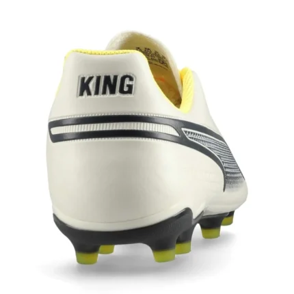 Puma King Match FG/AG Voltage - Alpine Snow/Asphalt/Yellow Blaze - Image 6
