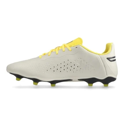 Puma King Match FG/AG Voltage - Alpine Snow/Asphalt/Yellow Blaze - Image 3