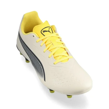 Puma King Match FG/AG Voltage - Alpine Snow/Asphalt/Yellow Blaze - Image 5