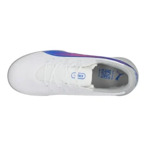 Puma King Match IT Formula - White/Bluemazing/Flat Light Gray Kids - Image 4