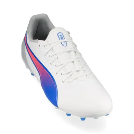 Puma King Match MG Formula - White/Bluemazing/Flat Light Gray - Image 5