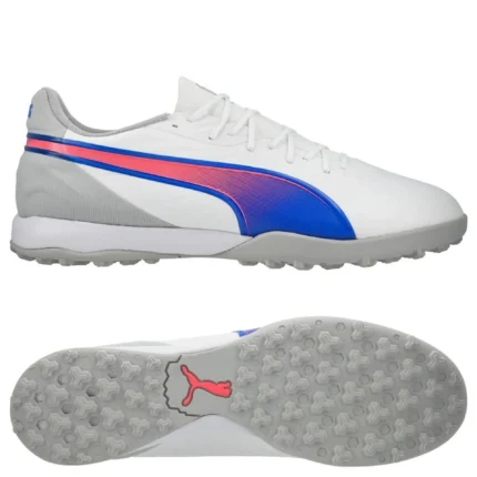 Puma King Match TT Formula - White/Bluemazing/Flat Light Gray - Image 2