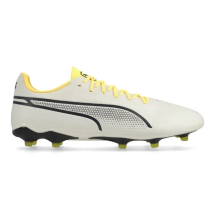 Puma King Pro FG/AG Voltage - Alpine Snow/Asphalt/Yellow Blaze - Image 1