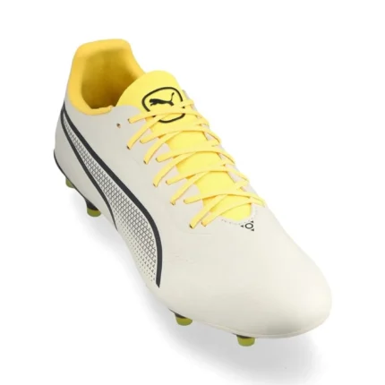 Puma King Pro FG/AG Voltage - Alpine Snow/Asphalt/Yellow Blaze - Image 5