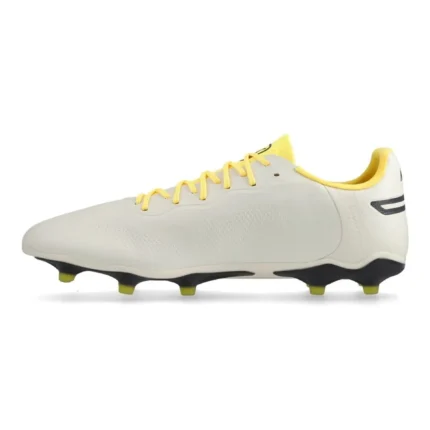 Puma King Pro FG/AG Voltage - Alpine Snow/Asphalt/Yellow Blaze - Image 3