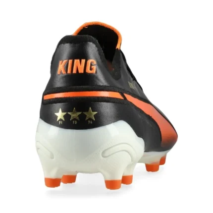 Puma King Ultimate Cruyff FG/AG Legends - Black/White/Rickie Orange/Gold/Frosted Ivory Limited Edition - Image 6