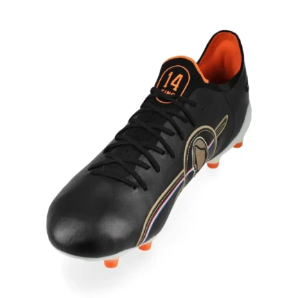 Puma King Ultimate Cruyff FG/AG Legends - Black/White/Rickie Orange/Gold/Frosted Ivory Limited Edition - Image 7