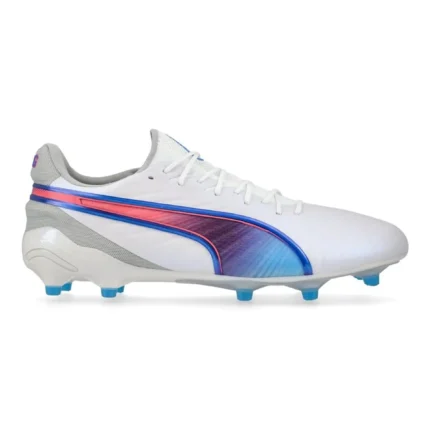 Puma King Ultimate FG/AG Formula - White/Bluemazing/Flat Light Gray/Sunset Glow - Image 1