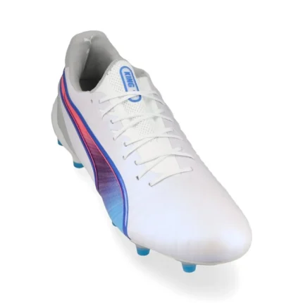 Puma King Ultimate FG/AG Formula - White/Bluemazing/Flat Light Gray/Sunset Glow - Image 5