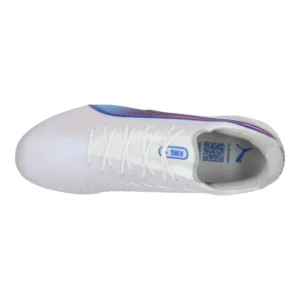 Puma King Ultimate FG/AG Formula - White/Bluemazing/Flat Light Gray/Sunset Glow - Image 4