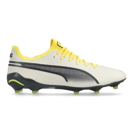 Puma King Ultimate FG/AG Voltage - Alpine Snow/Asphalt/Yellow Blaze Women - Image 1