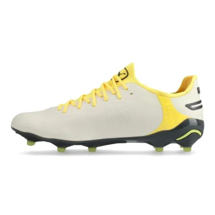 Puma King Ultimate FG/AG Voltage - Alpine Snow/Asphalt/Yellow Blaze - Image 3