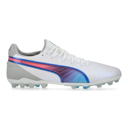 Puma King Ultimate MG Formula - White/Bluemazing/Flat Light Gray/Sunset Glow - Image 1
